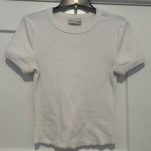Urban Outfitters White Ribbed Tee
